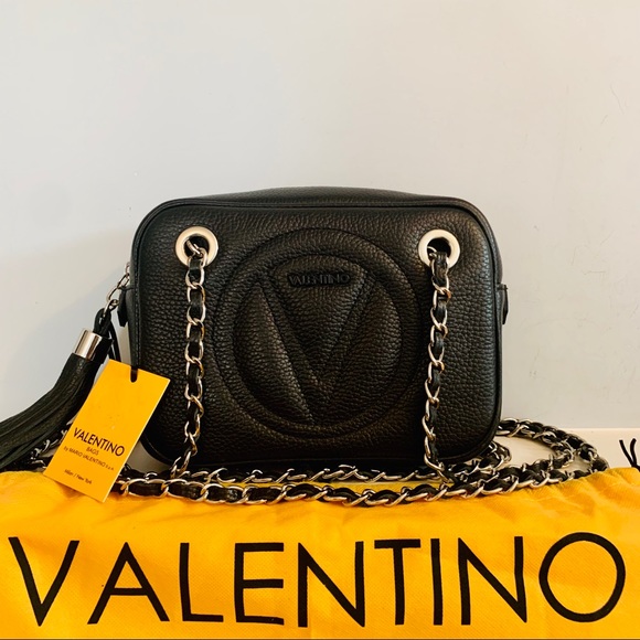 Valentino Handbags - Valentino Dalila Black Dollaro Chain Crossbody Bag